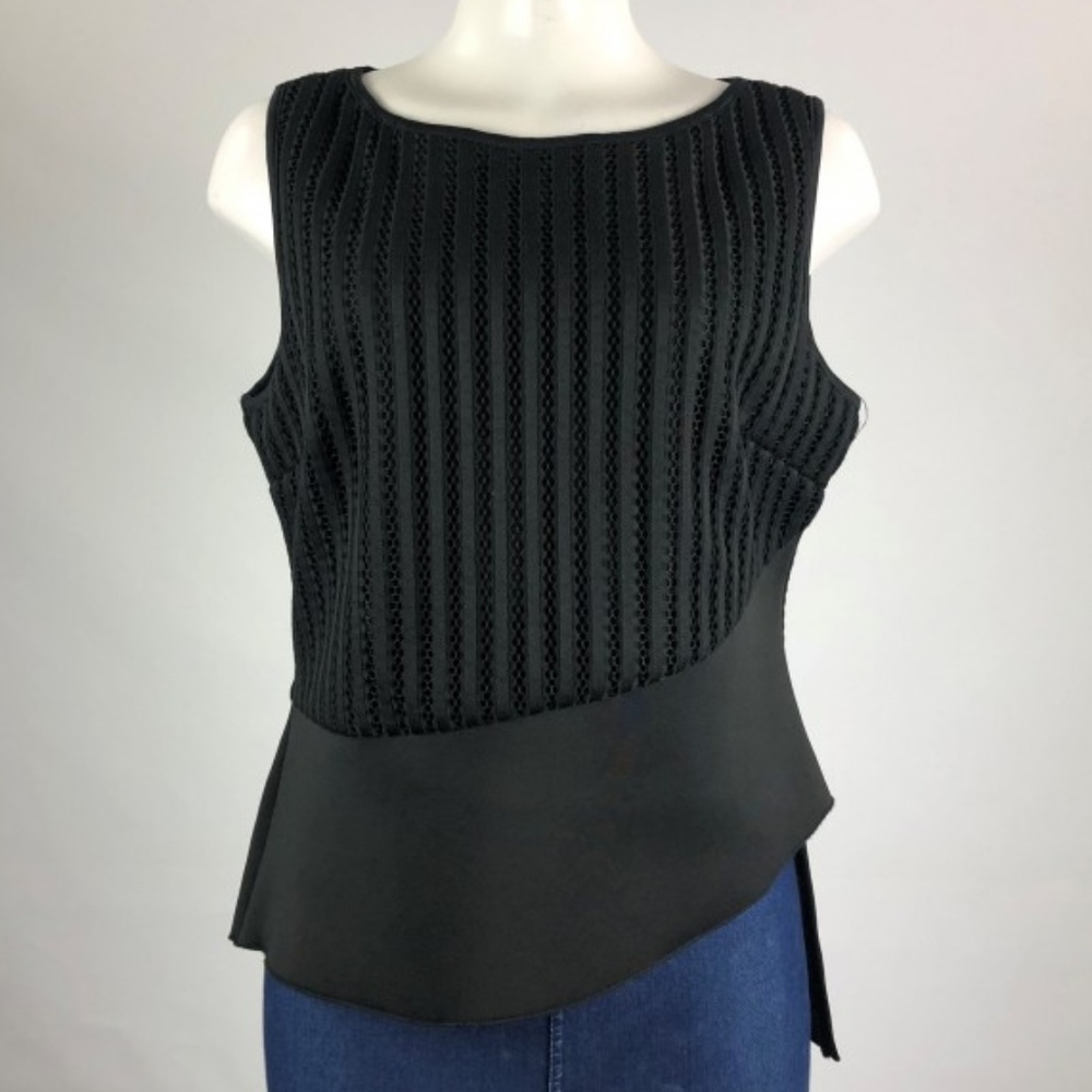 Samuel Dong Black Sleeveless Top Size L